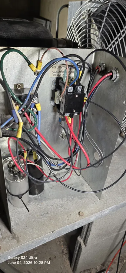 Gas furnace components and wiring serviced by Heavy Duty Heating & Cooling