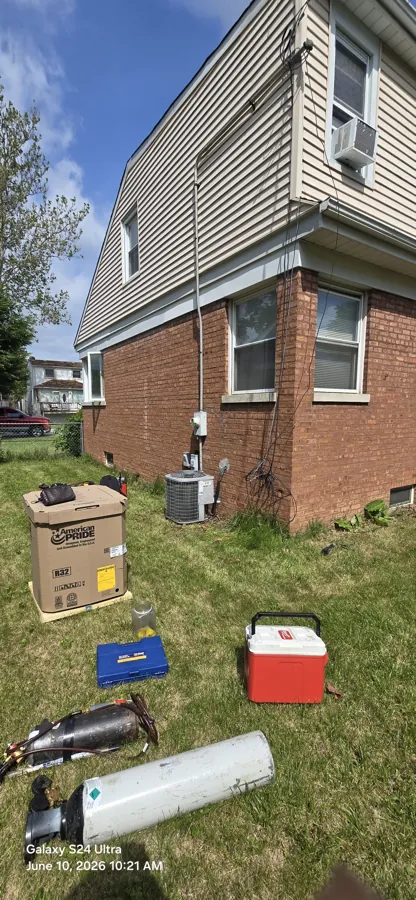 Heavy Duty Heating & Cooling on a residential HVAC service call